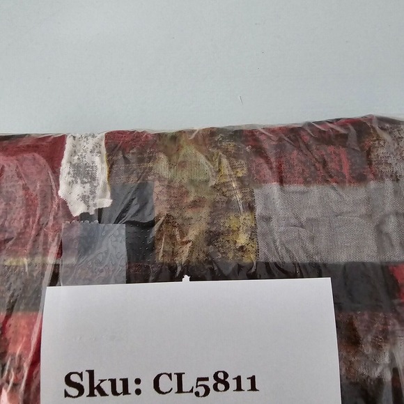 Habitat Top Womens XXL Pullover 3/4 Sleeve Pucker‎ Weave Abstract Artsy Shirt - Picture 14 of 14